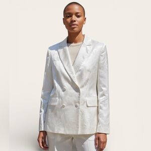 Victoria’s Secret Ivory Floral Jacquard Satin Blazer